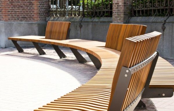 Zitbanken met rugleuning Curl